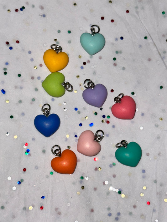 TCB Assorted Colors Heart Charms