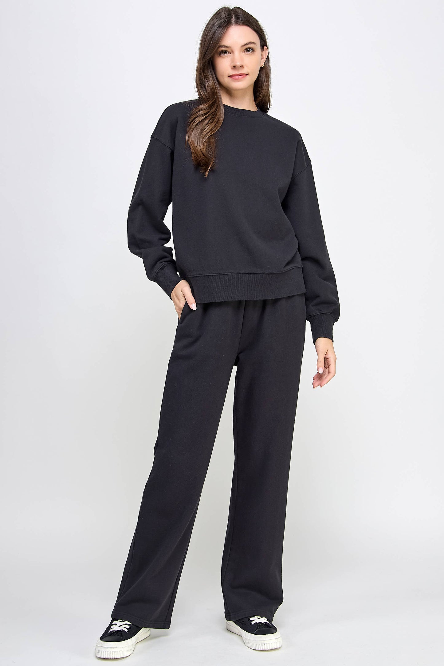 P9004T EVERYDAY SOFT FRENCH TERRY SWEATSHIRT: Pink / SMALL