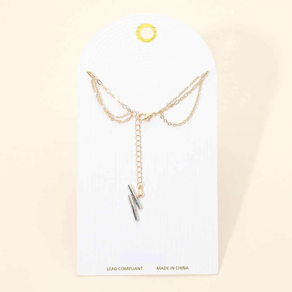 Star Charm Accent Layered Hand Chain Bracelet