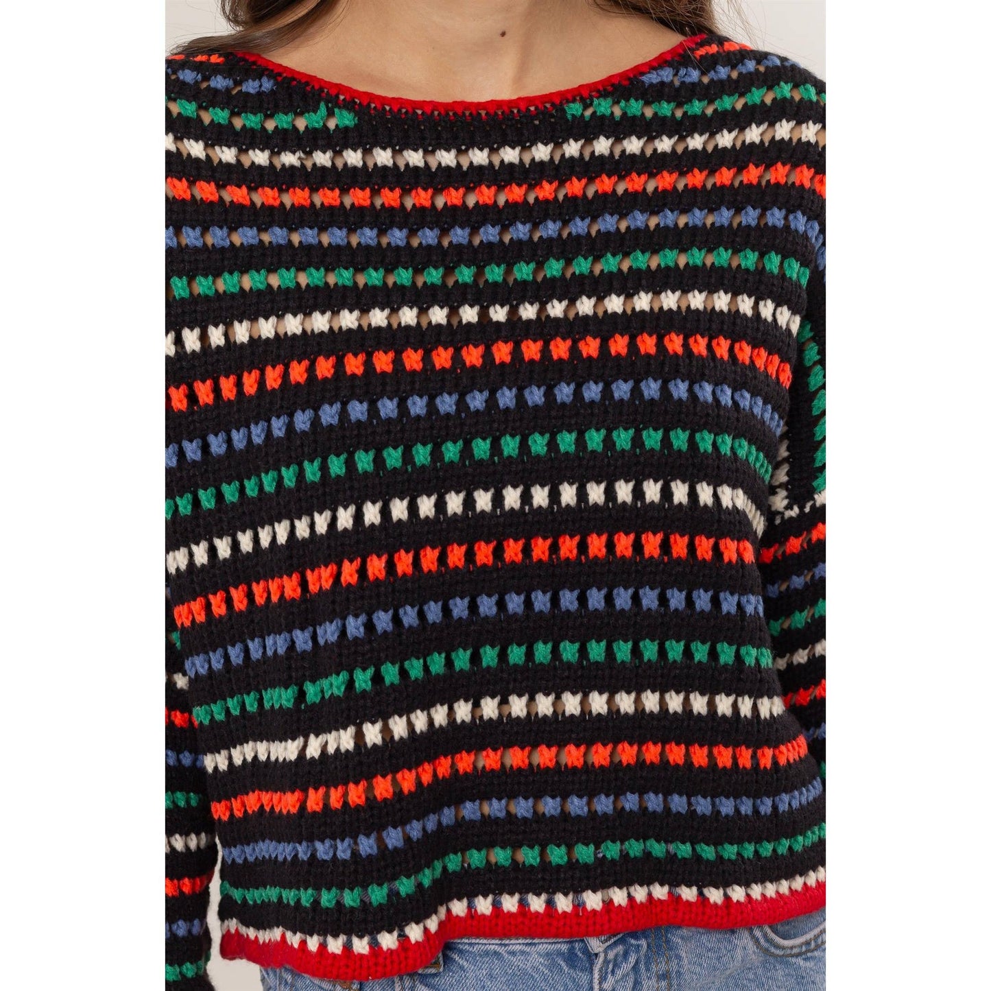 Multi-Color Striped Sweater