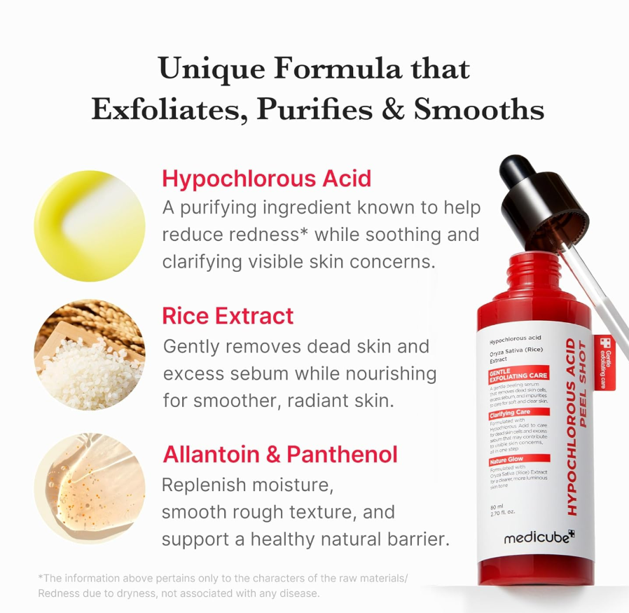 MEDICUBE Hypochlorous Acid Peel Rice Shot 80ml