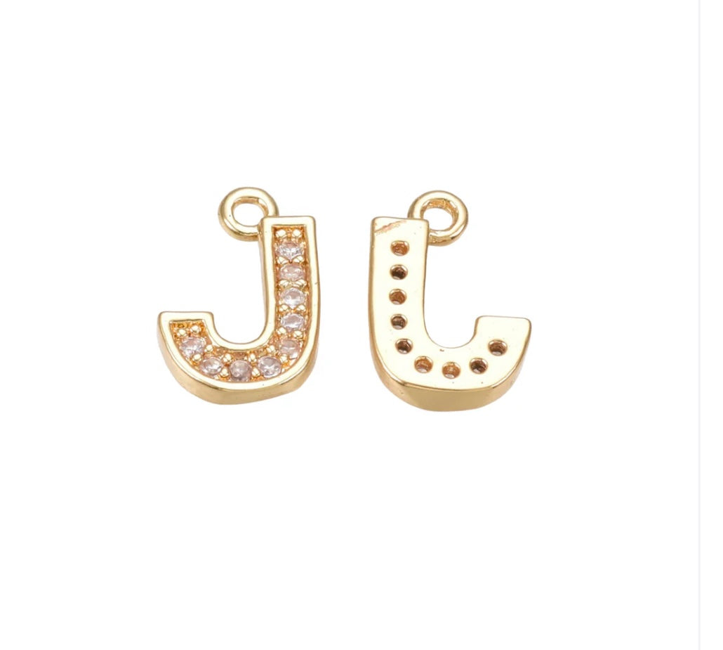 TCB Cubic Zirconia Pave Letter Charm