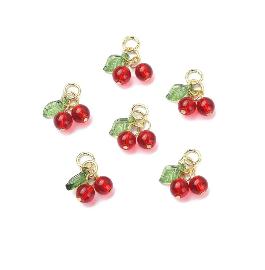 TCB Dangling Cherries Charm