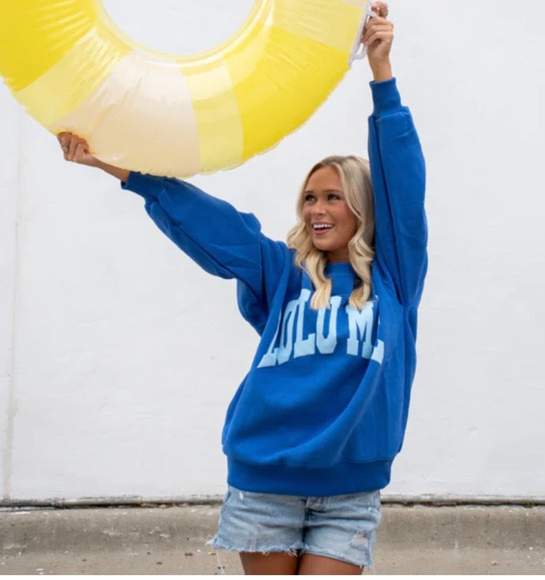 LuLu Mac Royal/Light Blue Puff Sweatshirt