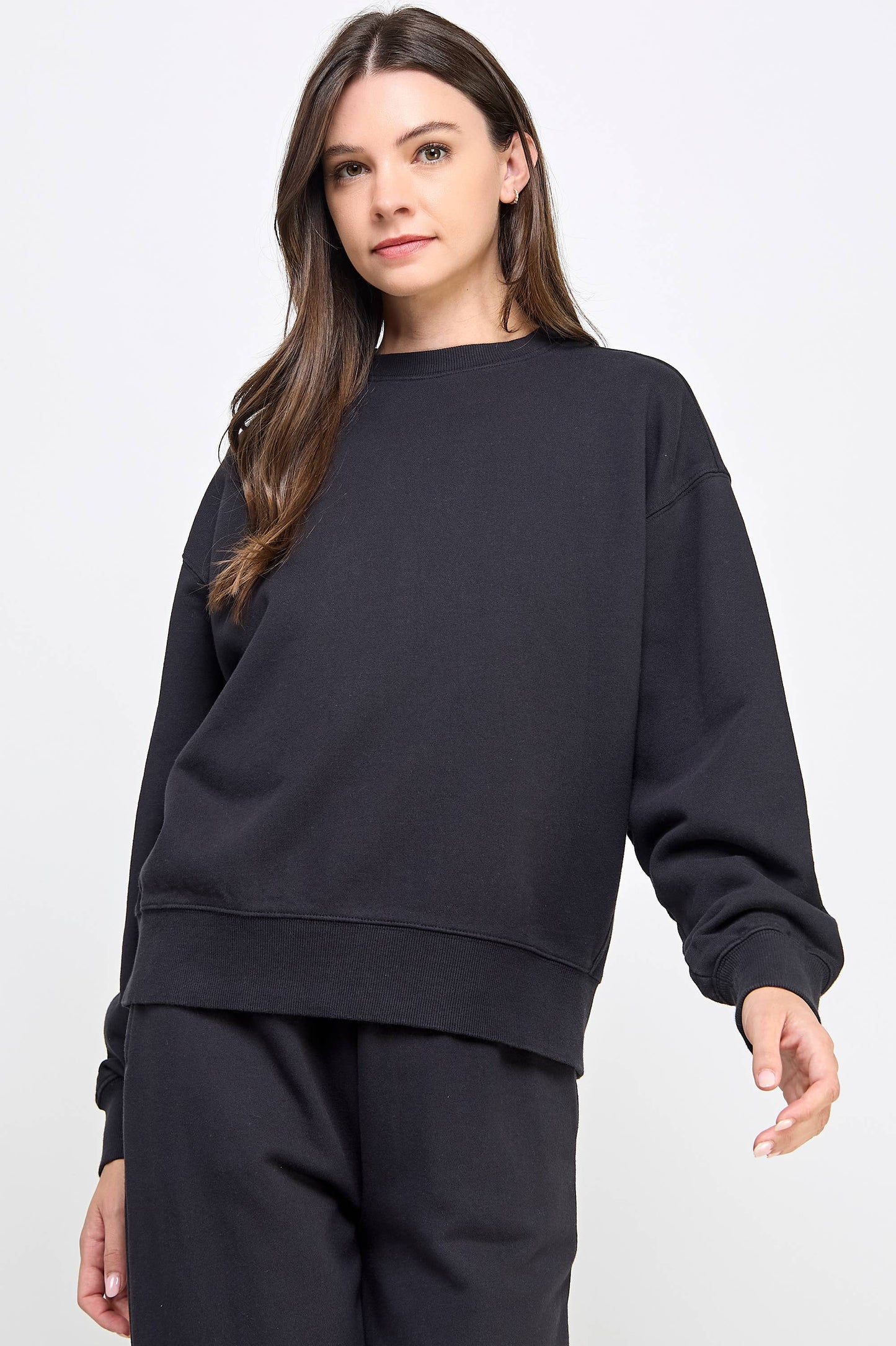 P9004T EVERYDAY SOFT FRENCH TERRY SWEATSHIRT: Pink / SMALL