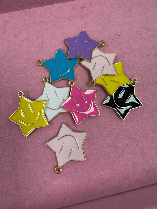 TCB Smiley Star Charms