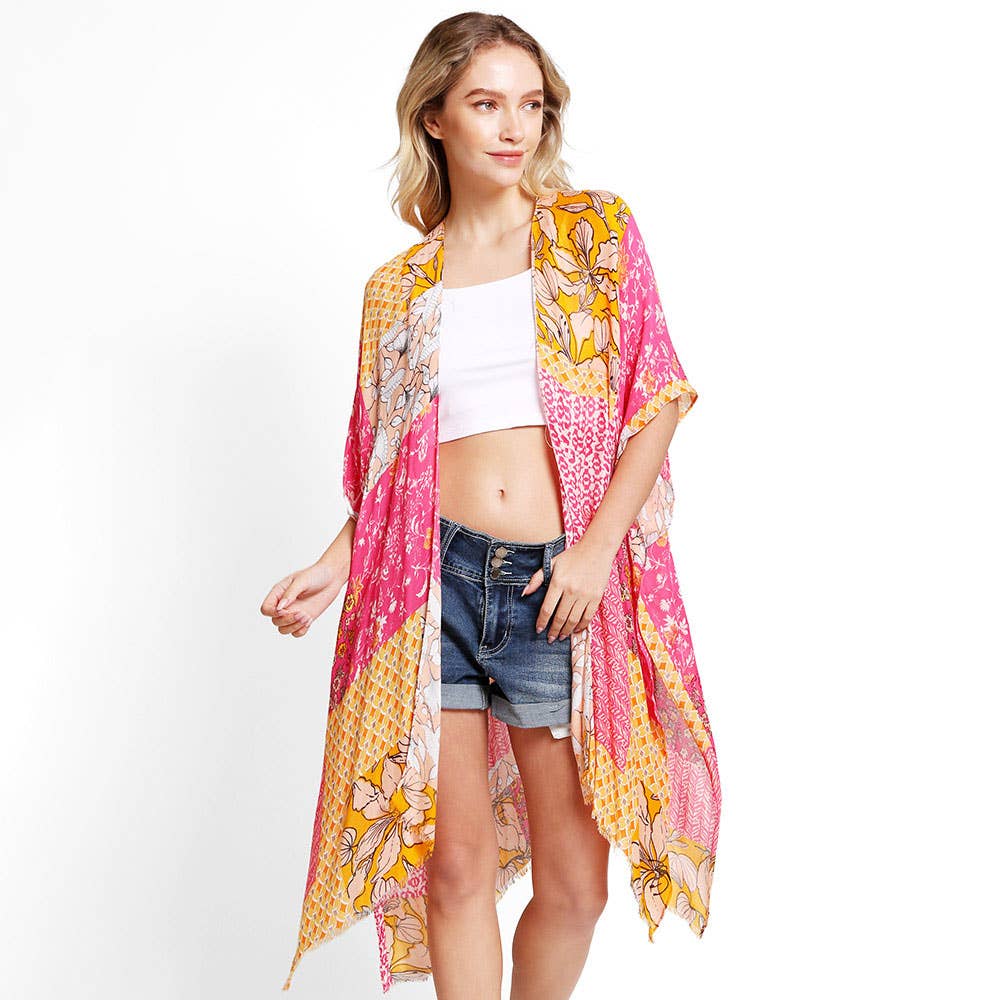 Floral Mixed Kimono