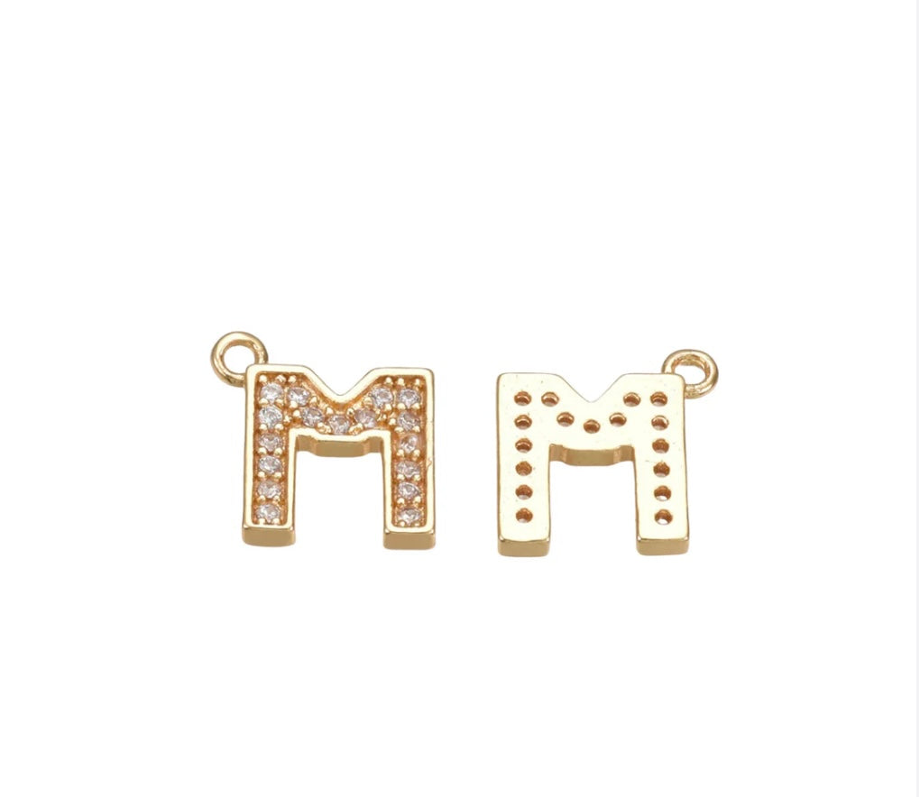 TCB Cubic Zirconia Pave Letter Charm