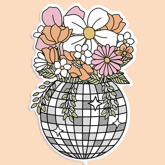 Disco Planter Sticker Decal