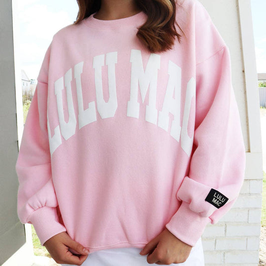 LULU MAC Sweatshirt Light Pink/White - Puff