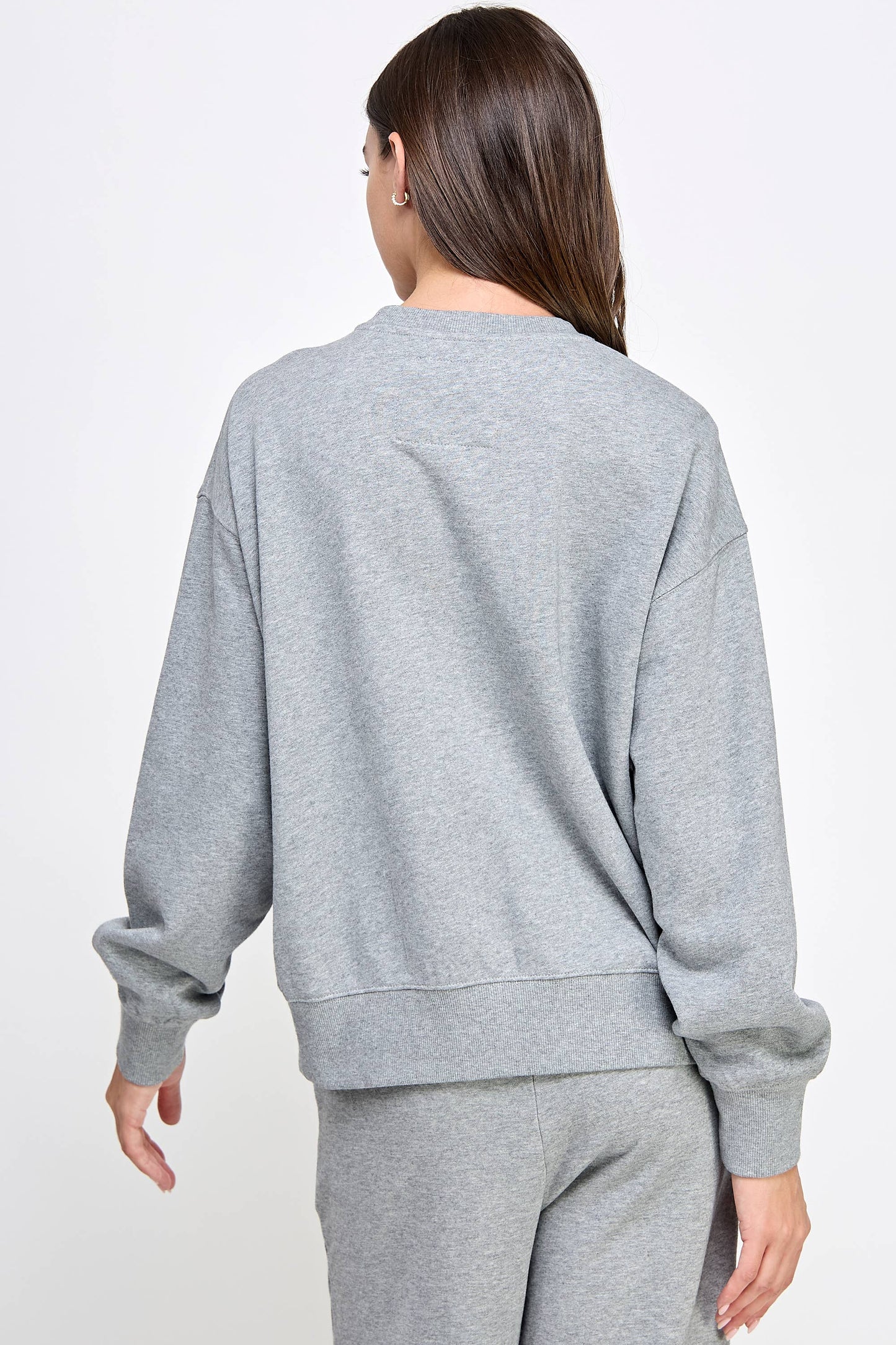 P9004T EVERYDAY SOFT FRENCH TERRY SWEATSHIRT: Pink / SMALL