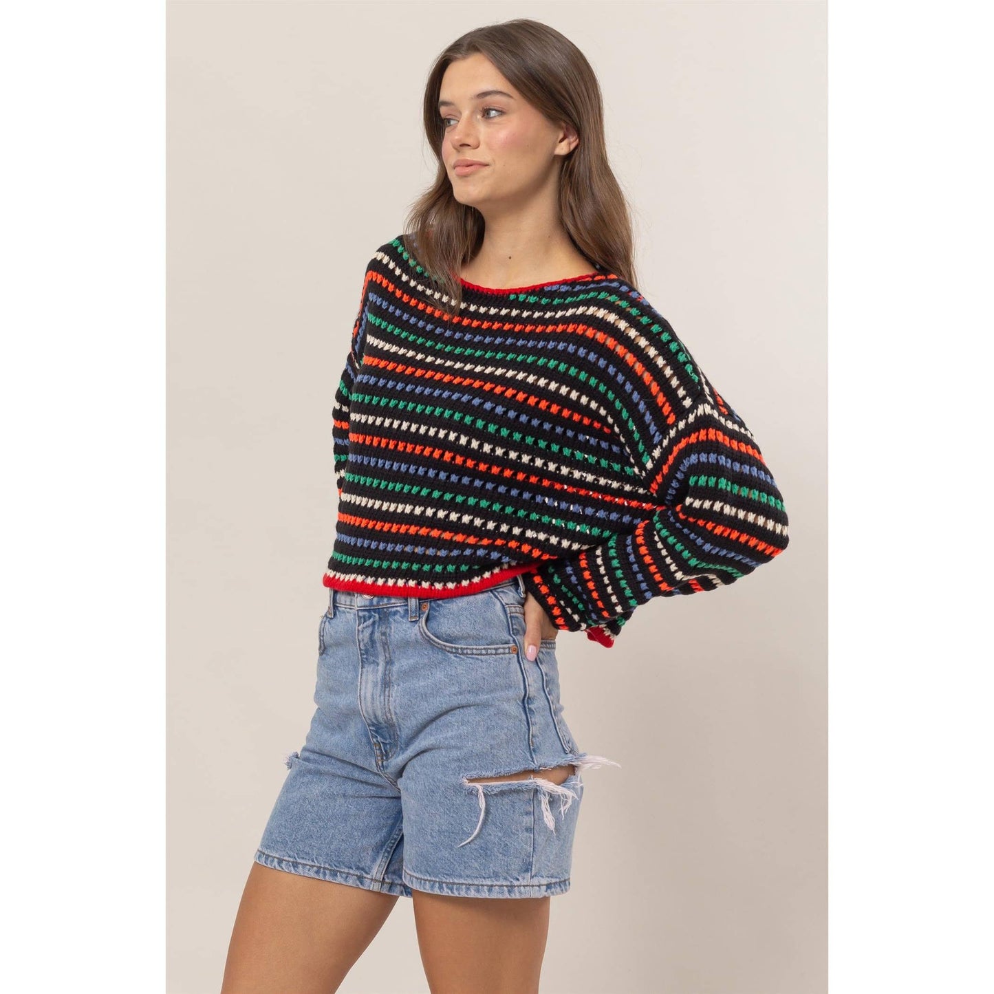 Multi-Color Striped Sweater