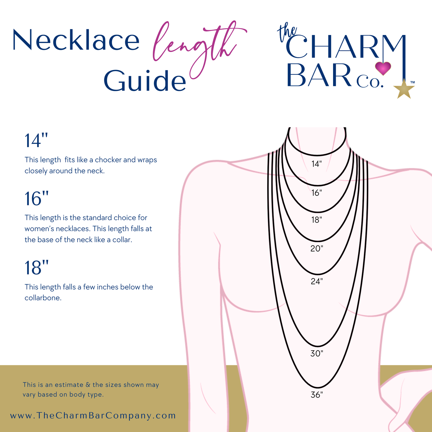 TCB Gold Ashley Necklace: 18"