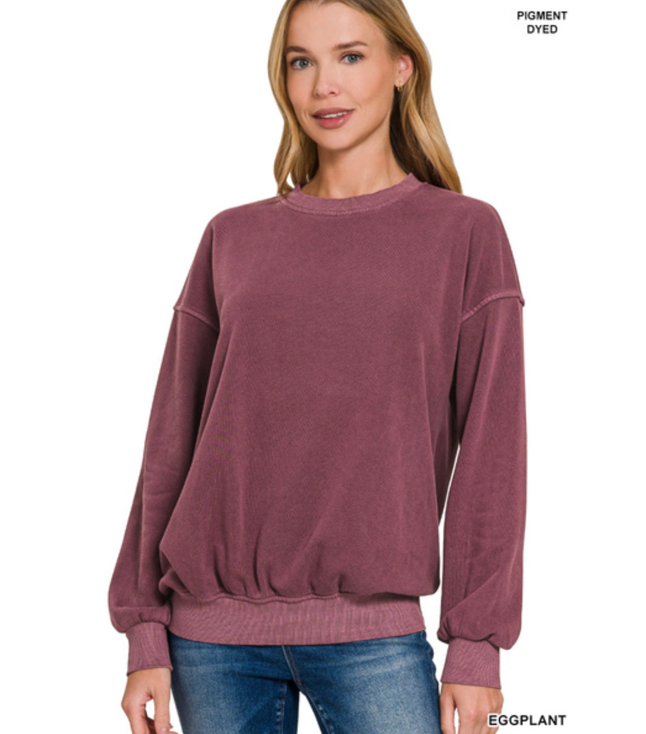 FLEECE PIGMENT DYE
ROUND-NECK SWEATSHIRTS