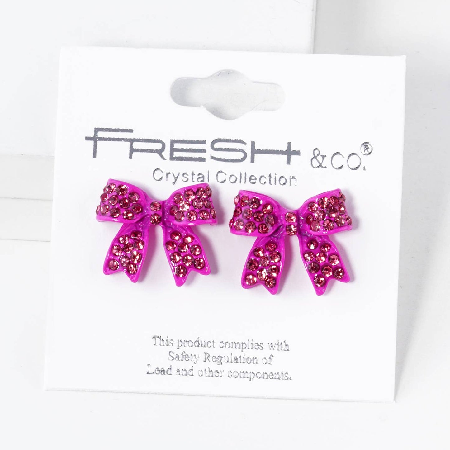 Pave Bow Stud Earrings