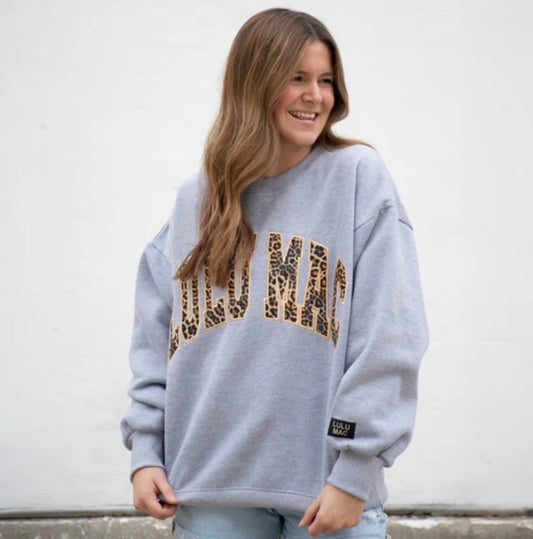 LuLu Mac Heather Gray Leopard