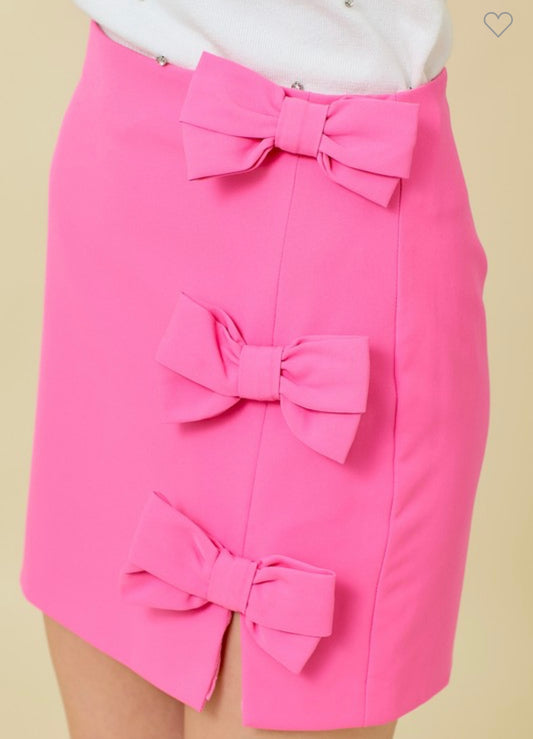 Bow Side Detail Mini Skirt