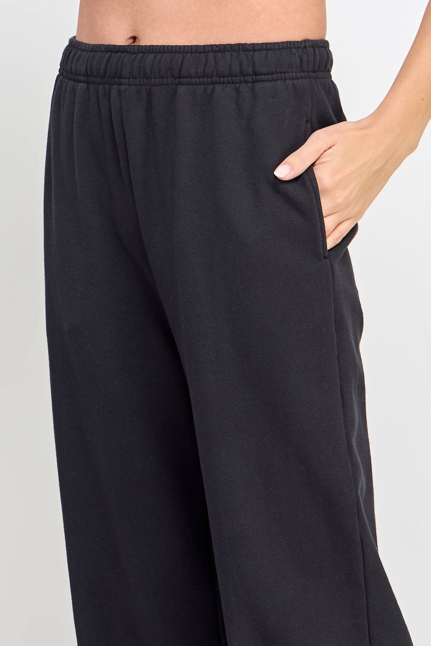 P9001P EVERYDAY HIGH RISE FRENCH TERRY SWEATPANTS: Pink / SMALL