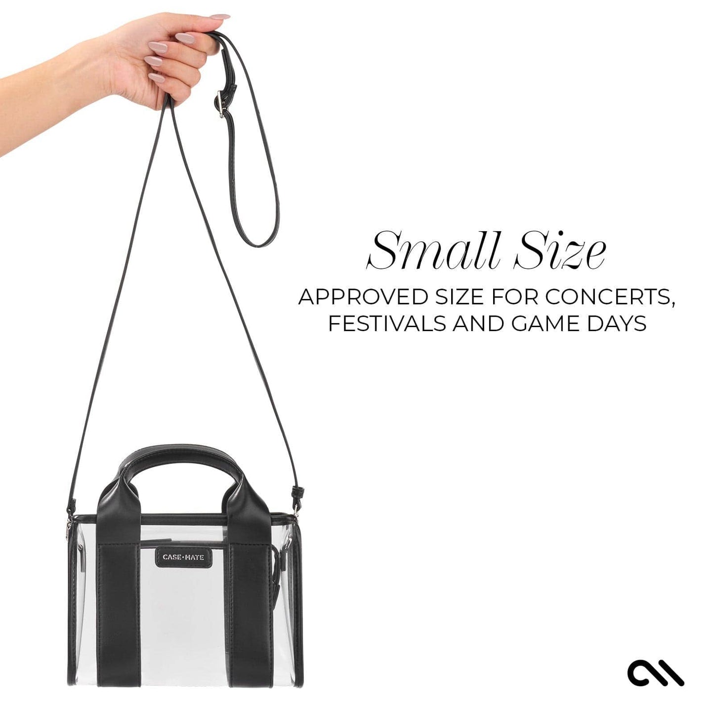 Case-Mate Clear Stadium Bag: Silver Chrome