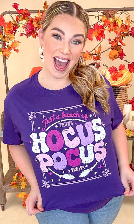 Just a Bunch of Hocus Pocus Halloween Graphic T-Shirt