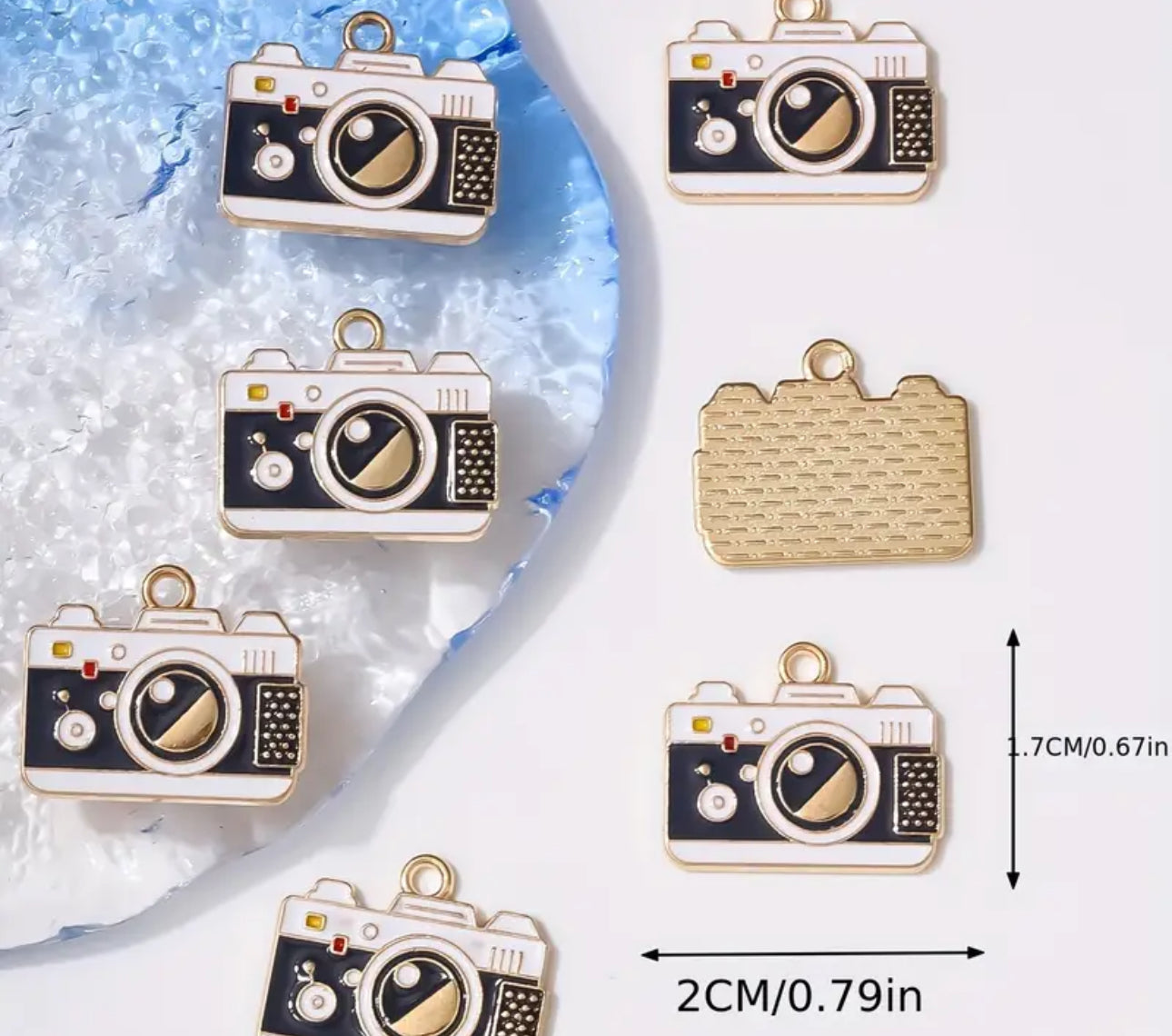 TCB Flat Gold Camera Charm