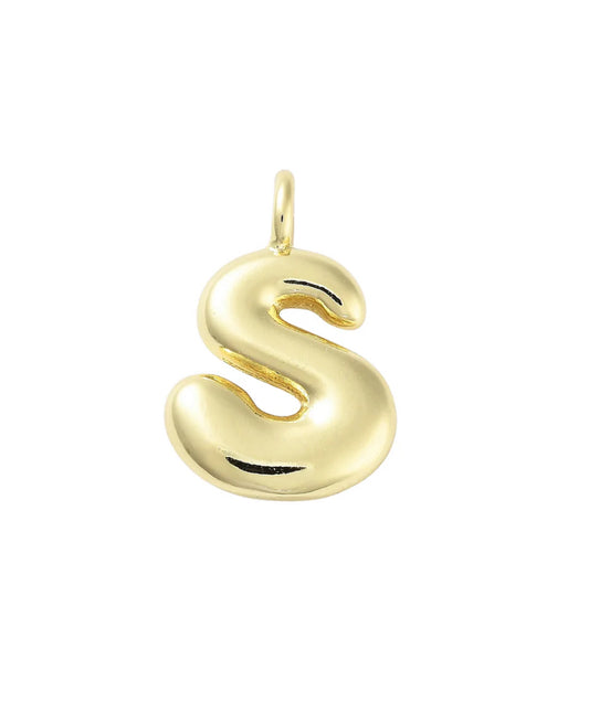 TCB Gold Bubble Letter Charm