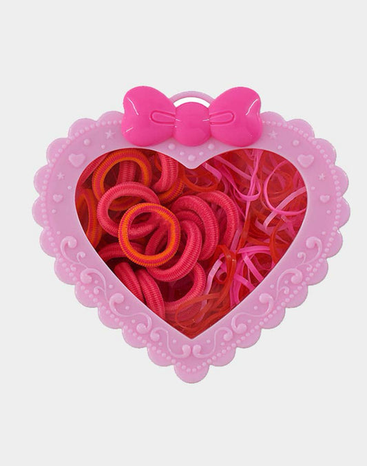 Heart Case Hair Tie Set