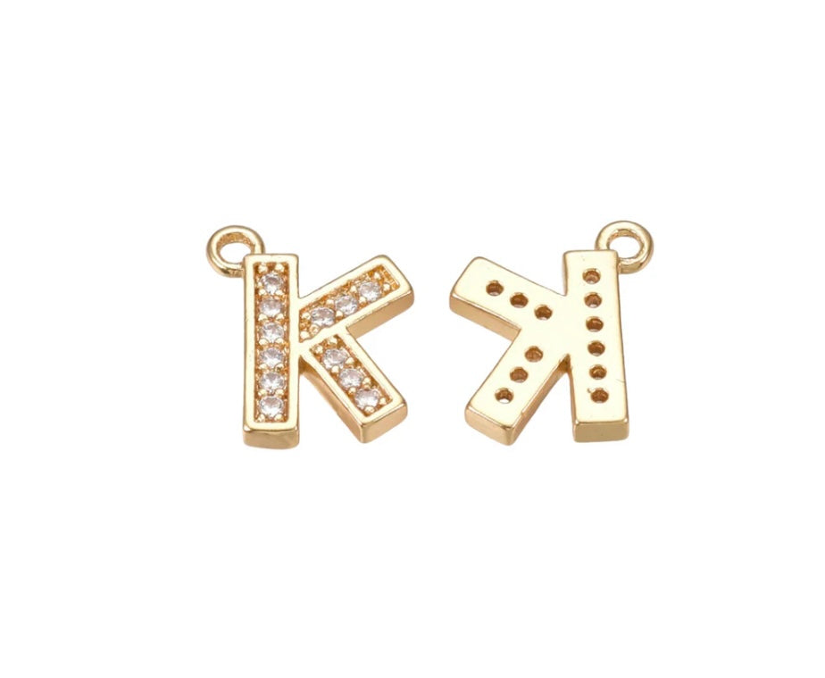 TCB Cubic Zirconia Pave Letter Charm