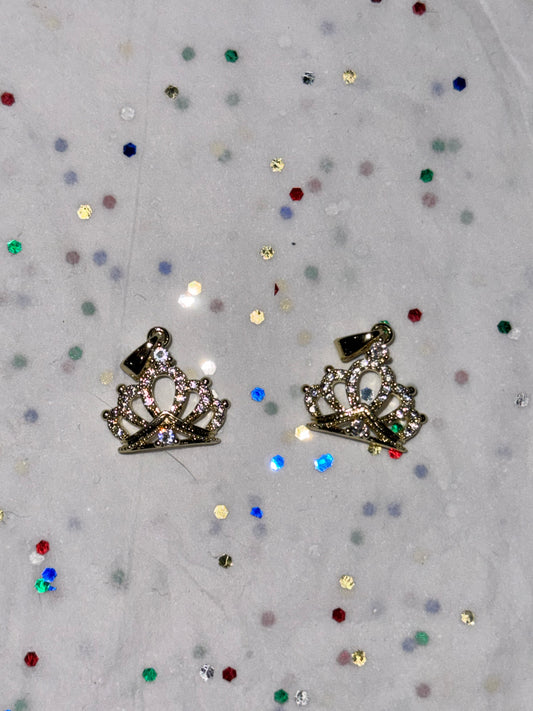 TCB Gold and Stone Crown Charm