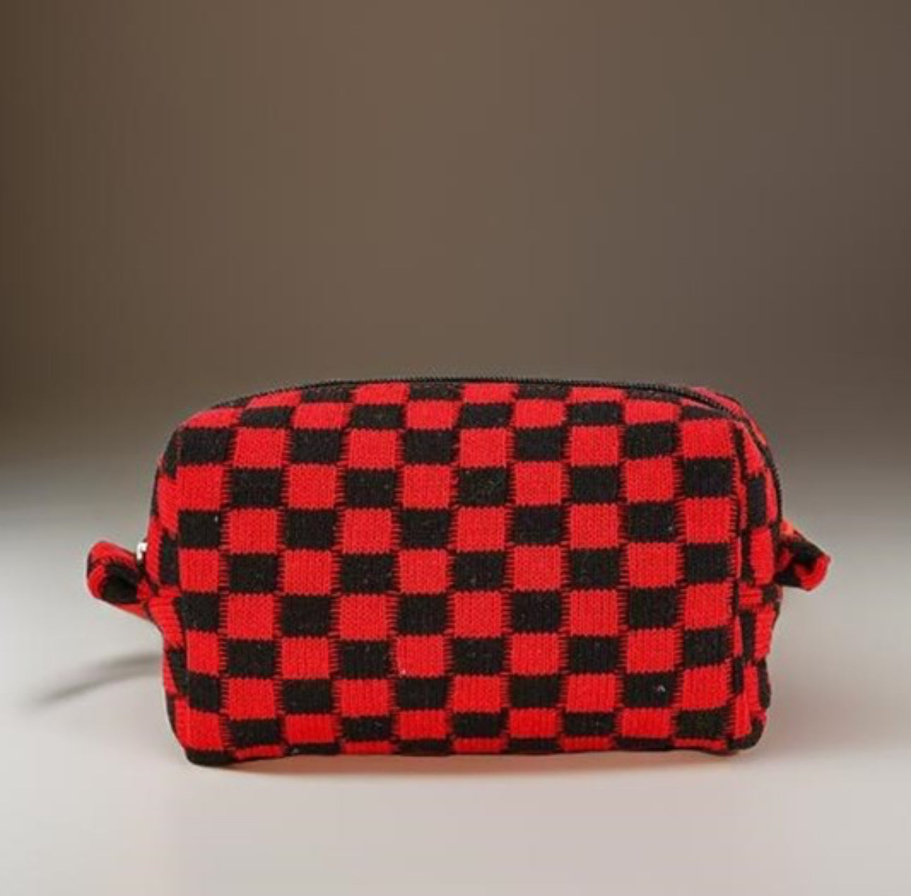 Checkered Make Up Bag