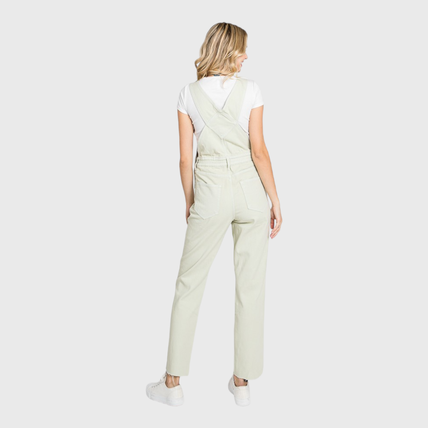 LT-OLIVE STRAIGHT LEG OVERALLS