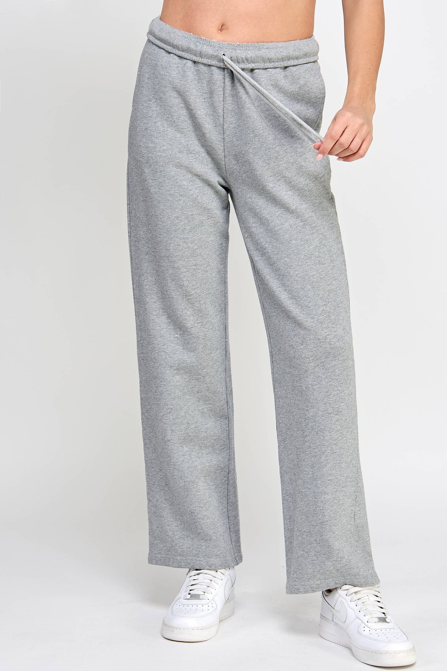 P9001P EVERYDAY HIGH RISE FRENCH TERRY SWEATPANTS: Pink / SMALL