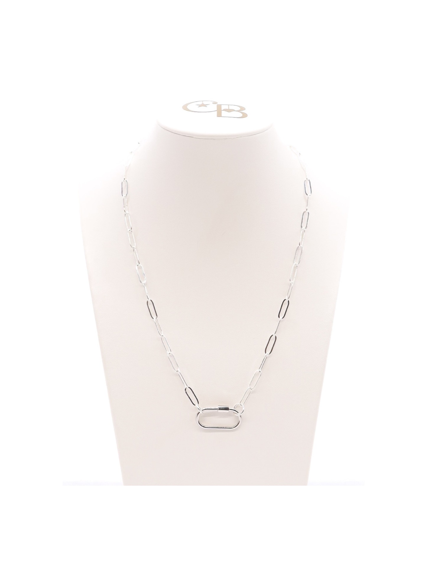 TCB Ashley Necklace with Piper Carabiner - Silver