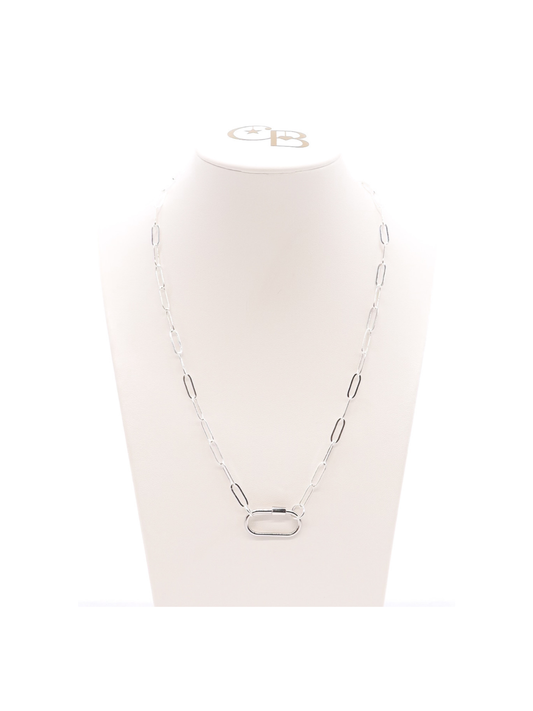 TCB Ashley Necklace with Piper Carabiner - Silver