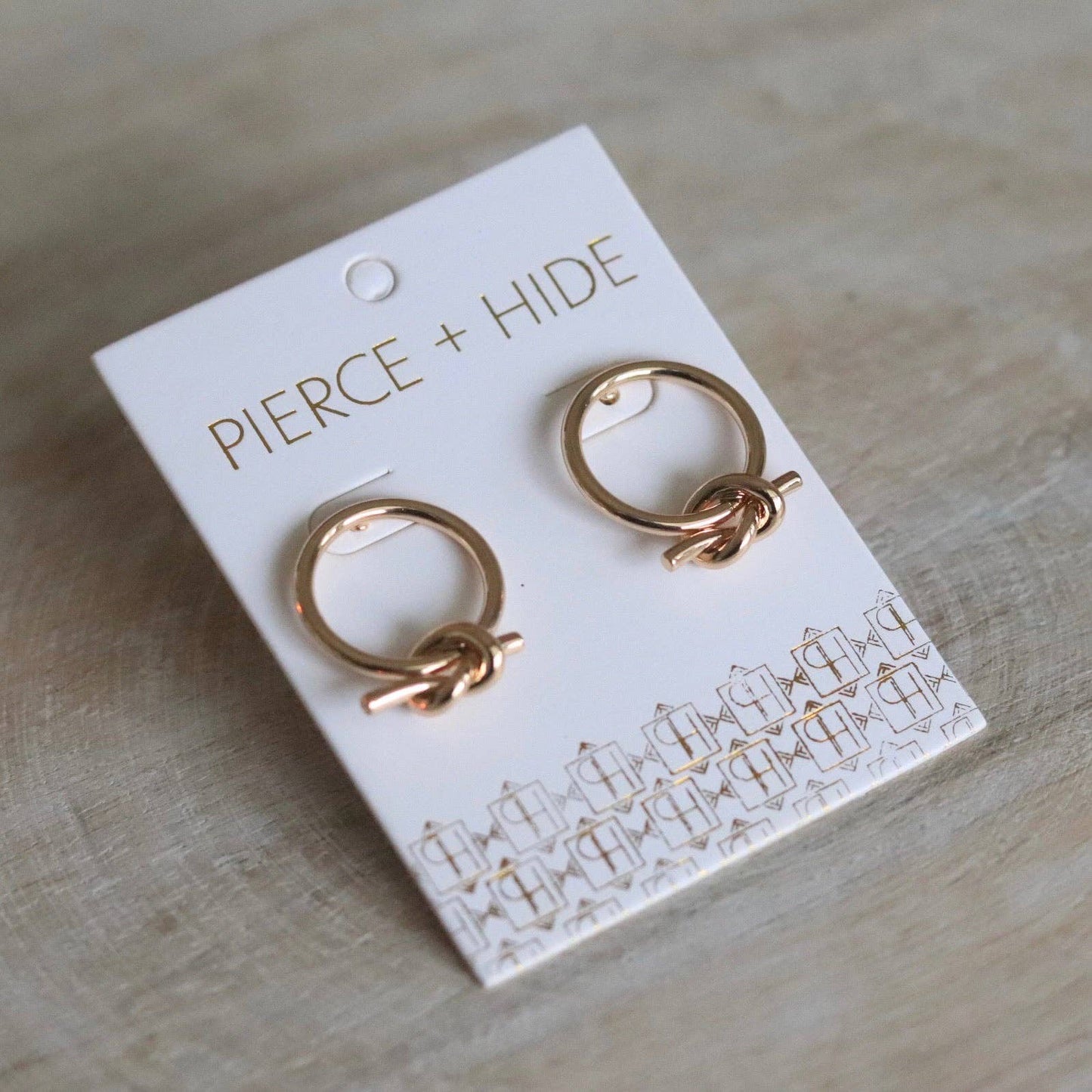 Petite Knotted Hoop Stud Earrings