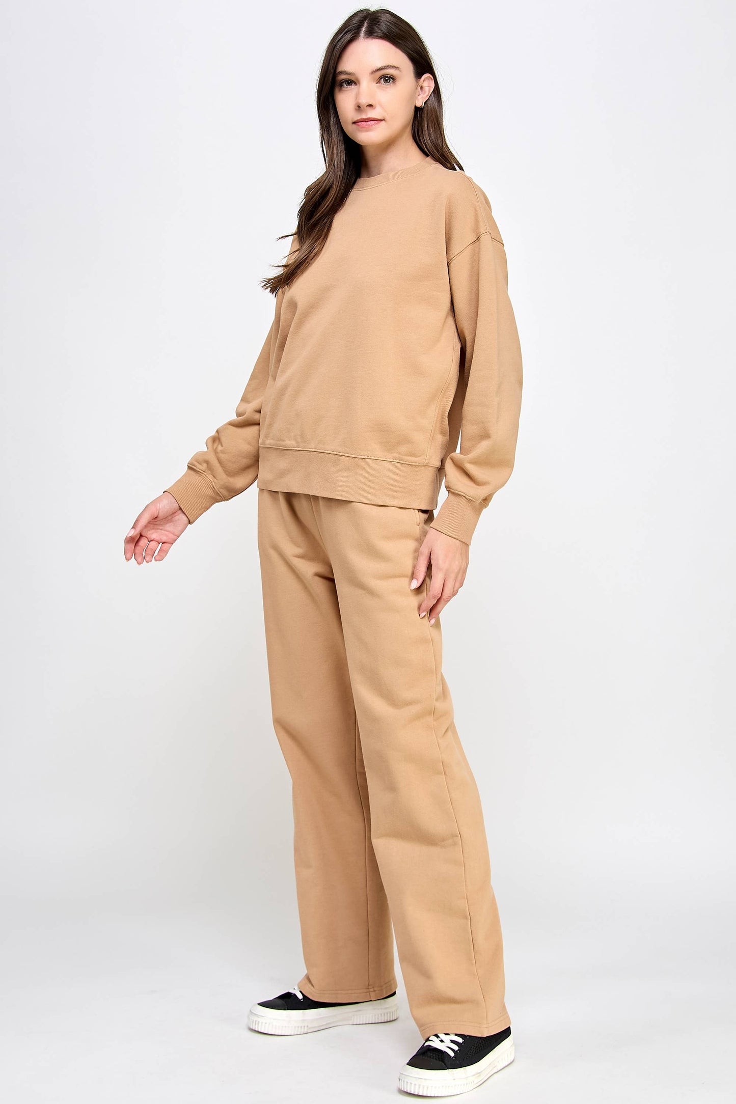 P9004T EVERYDAY SOFT FRENCH TERRY SWEATSHIRT: Pink / SMALL
