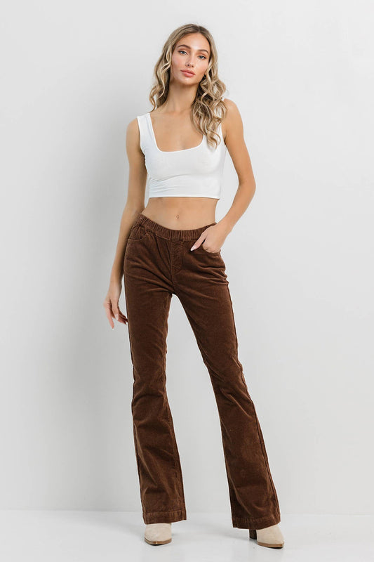 Jelly Jean Corduroy Pull On Flare Pant