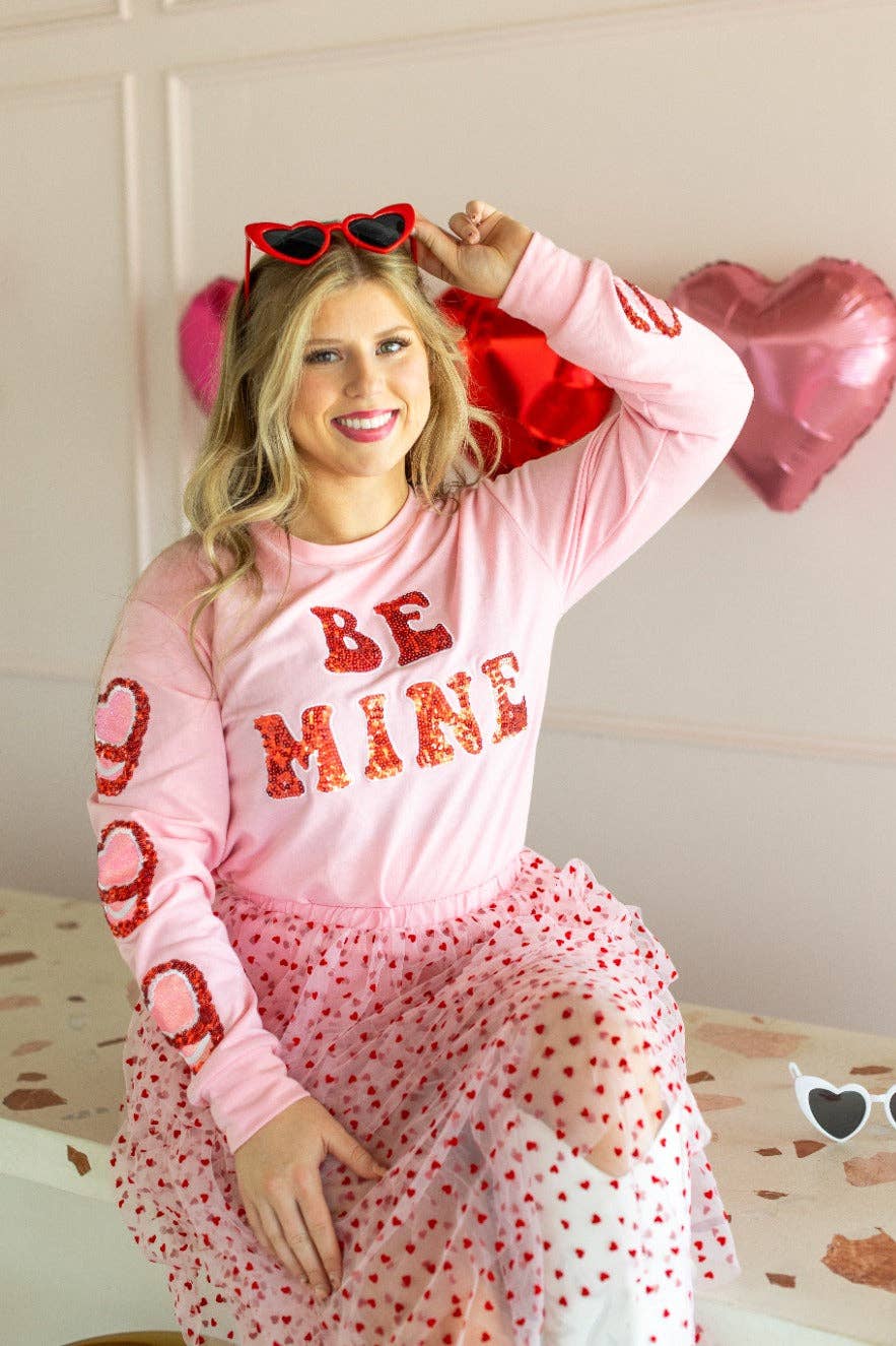 Be Mine Pink Sweatshirt: Pink