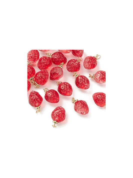 TCB Gold Small Strawberry Charm