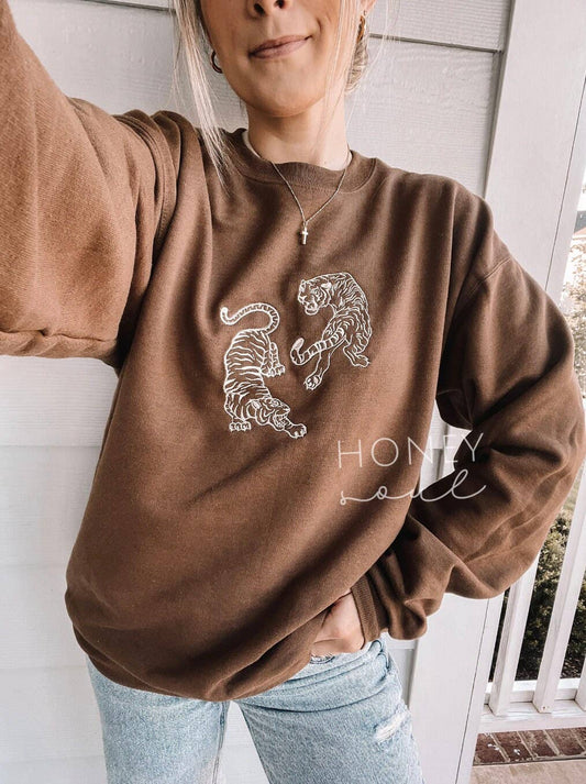 Embroidered Tigers Sweatshirt