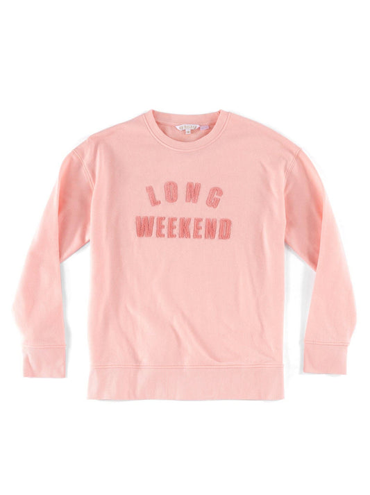 "LONG WEEKEND" SWEATSHIRT: ROSE