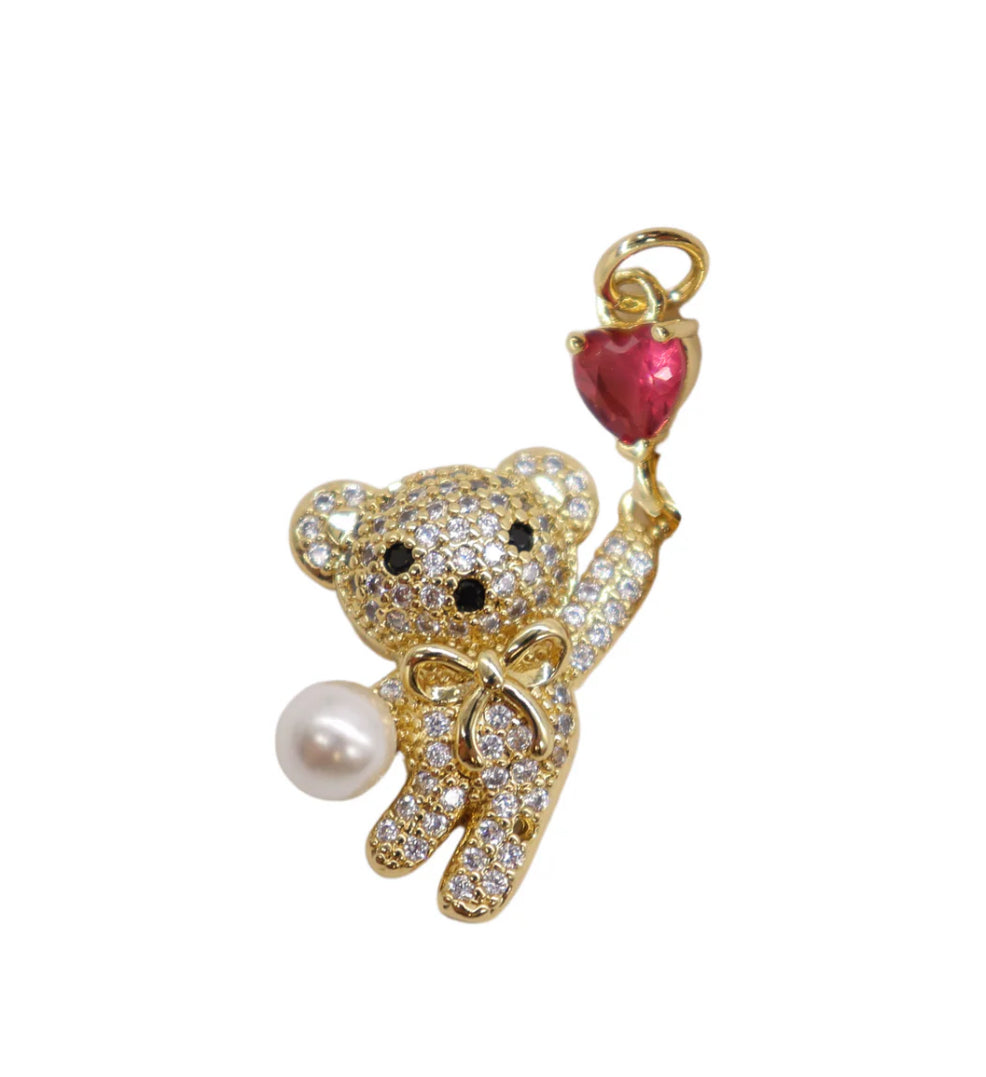 TCB Gold Teddy Bear Of Love Charm