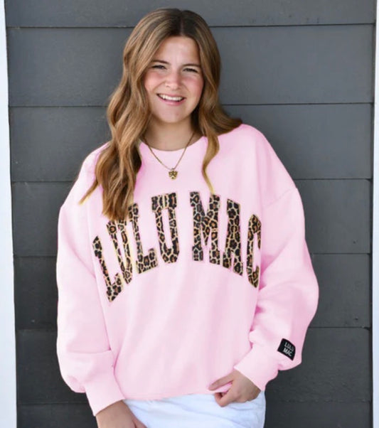 LuLu Mac Pink Leopard Sweatshirt
