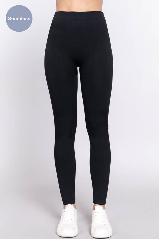 Inner Brushed Seamless Leggings: ONESIZE