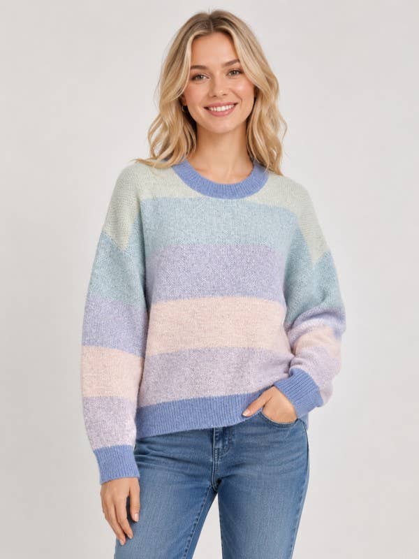 Pastel Striped Sweater