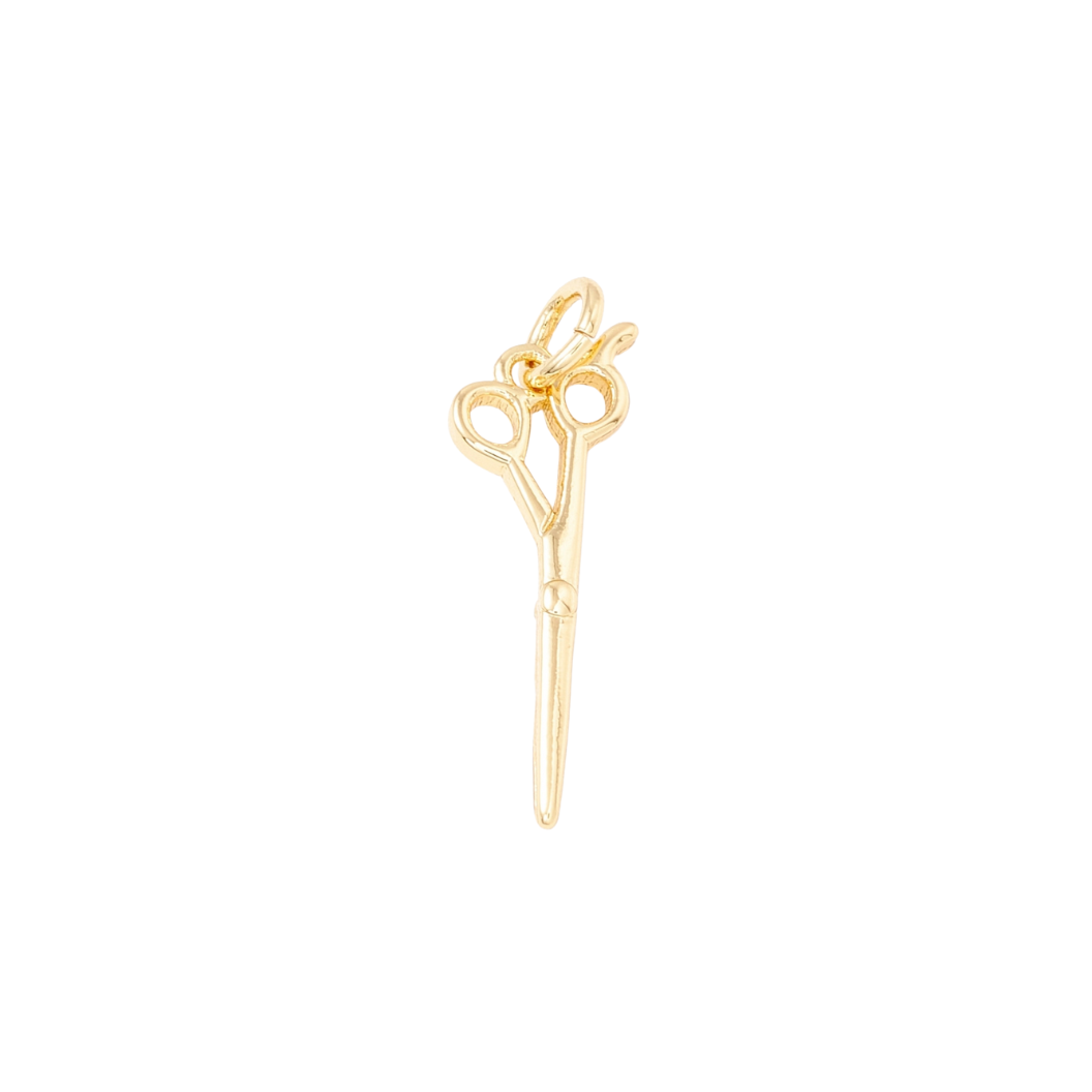 TCB Gold Cosmetologist Scissors Charm