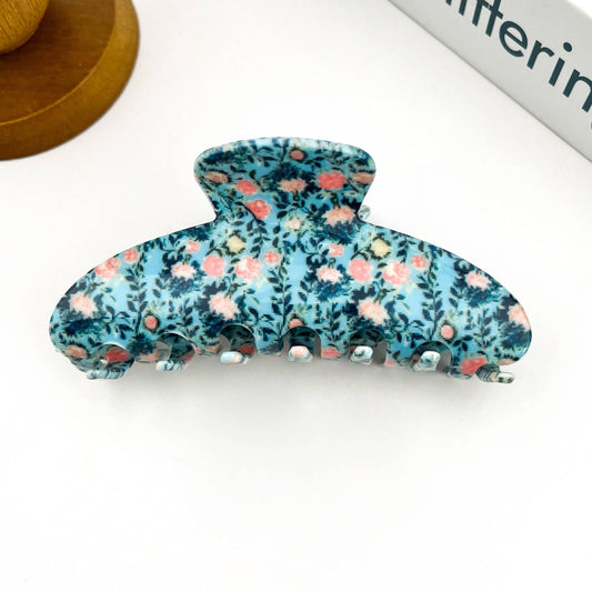 Elegant Semi-circular Flower Hair Clip
