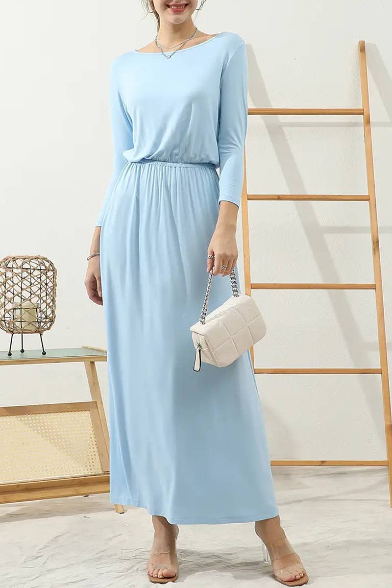 Tie-Strap Minimalist Maxi Dress