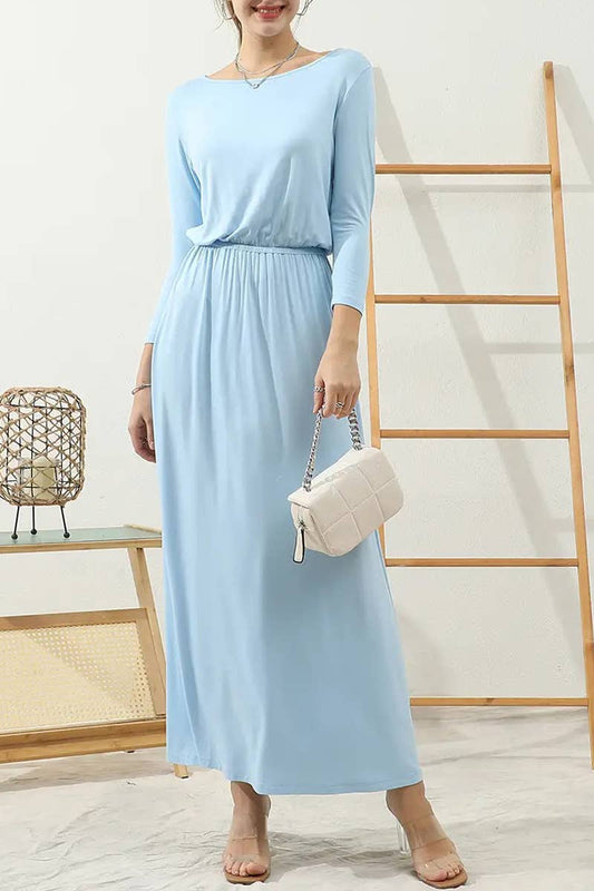 Tie-Strap Minimalist Maxi Dress