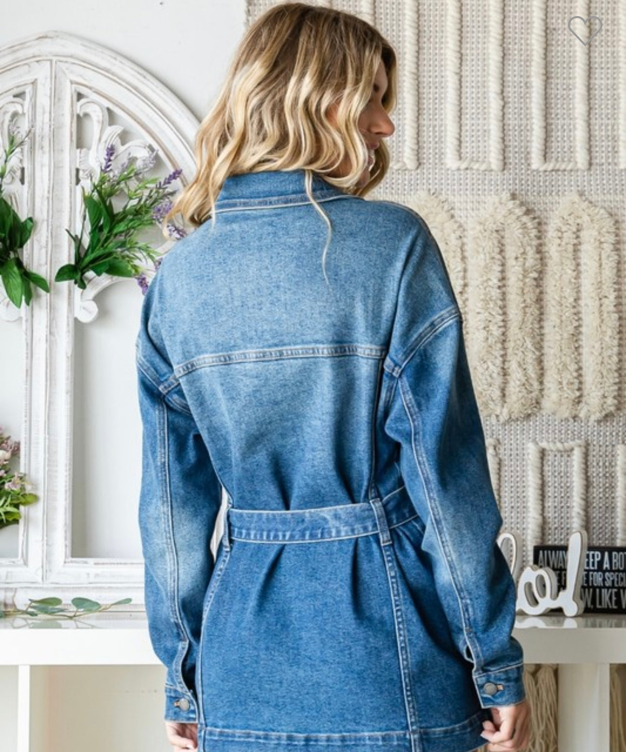 Belted Denim Utility Jacket